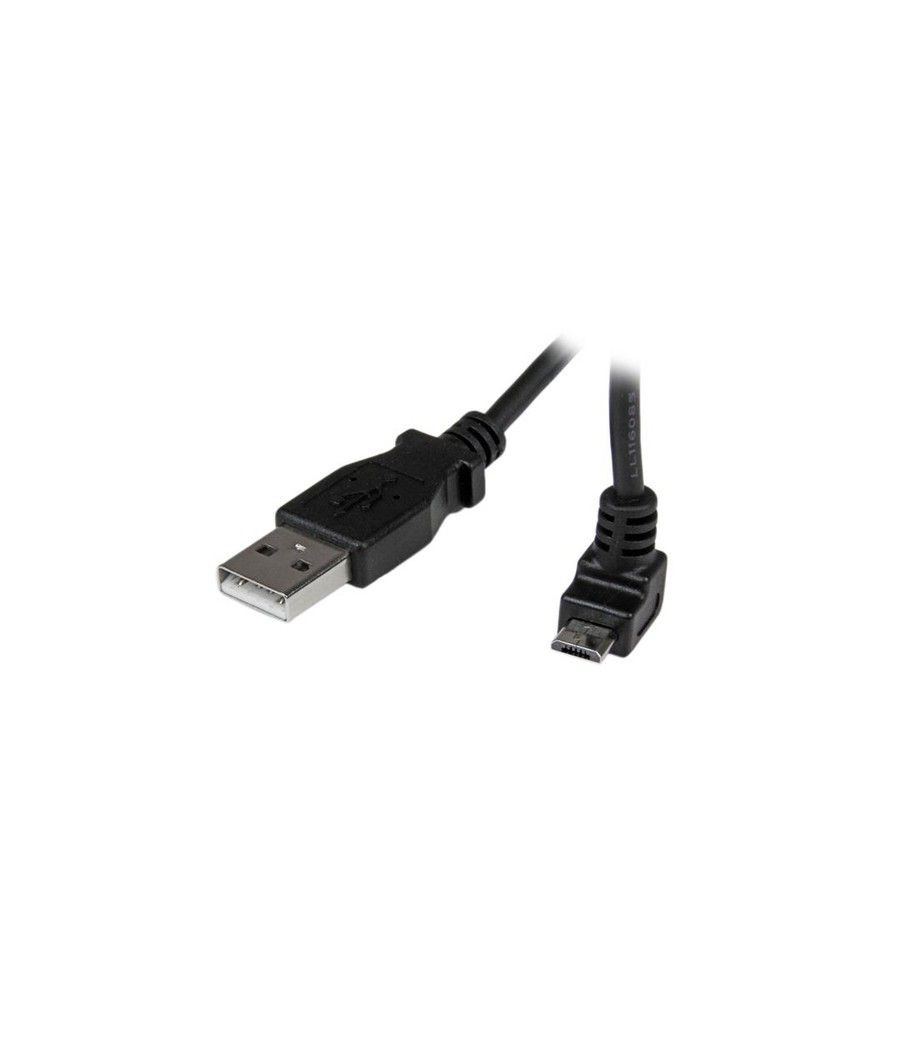 StarTech.com Cable Adaptador 1m USB A Macho a Micro USB B Macho Acodado en Ángulo hacia Arriba para Teléfono Móvil - Imagen 1