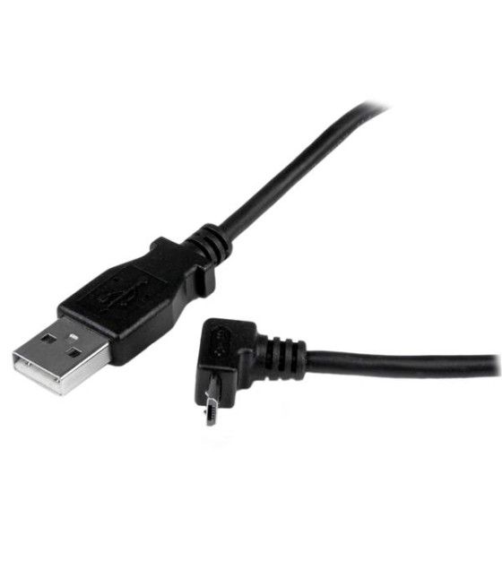 StarTech.com Cable Adaptador 1m USB A Macho a Micro USB B Macho Acodado en Ángulo hacia Arriba para Teléfono Móvil - Imagen 3