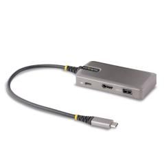 StarTech.com Adaptador Multipuertos USB-C - Docking Station USB Tipo C HDMI 4K60 - Hub Ladrón USB 3.0 de 3 Puertos - Entrega de 