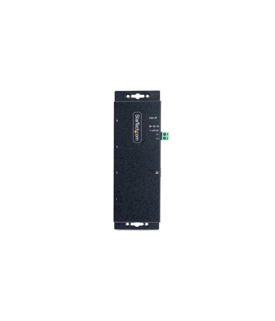 StarTech.com Hub Industrial USB 3.0 de 5Gbps de 4 Puertos - Concentrador USB con Protección de Picos y Descargas ESD - Ladrón US