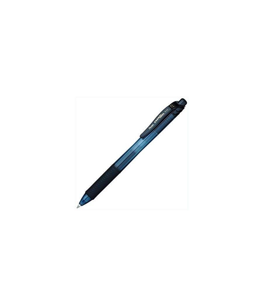 Pentel bolígrafo energel retráctil punta 0.7mm negro -12u-