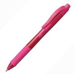 Pentel bolígrafo energel retráctil punta 0.7mm rosa -12u-