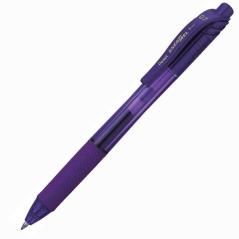 Pentel bolígrafo energel retráctil punta 0.7mm violeta -12u-