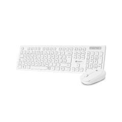 Teclado + raton business slim silencioso wireless blanco subblim