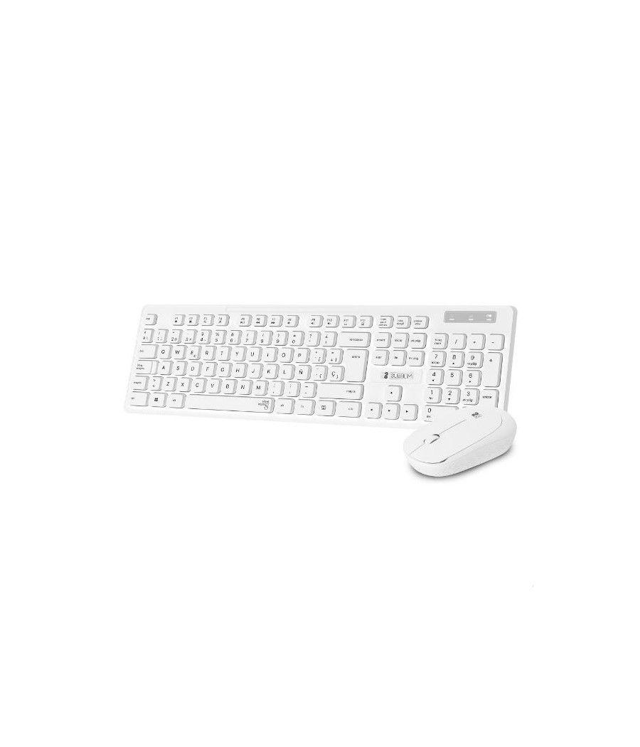 Teclado + raton business slim silencioso wireless blanco subblim