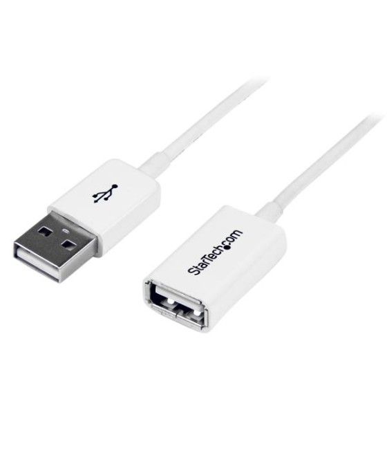 StarTech.com Cable de 3m de Extensión Alargador USB 2.0 - Macho a Hembra USB A - Extensor - Blanco - Imagen 2
