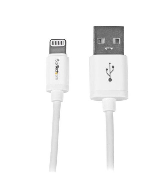 StarTech.com Cable 1m Lightning 8 Pin a USB A 2.0 para Apple iPod iPhone 5 iPad - Blanco - Imagen 1