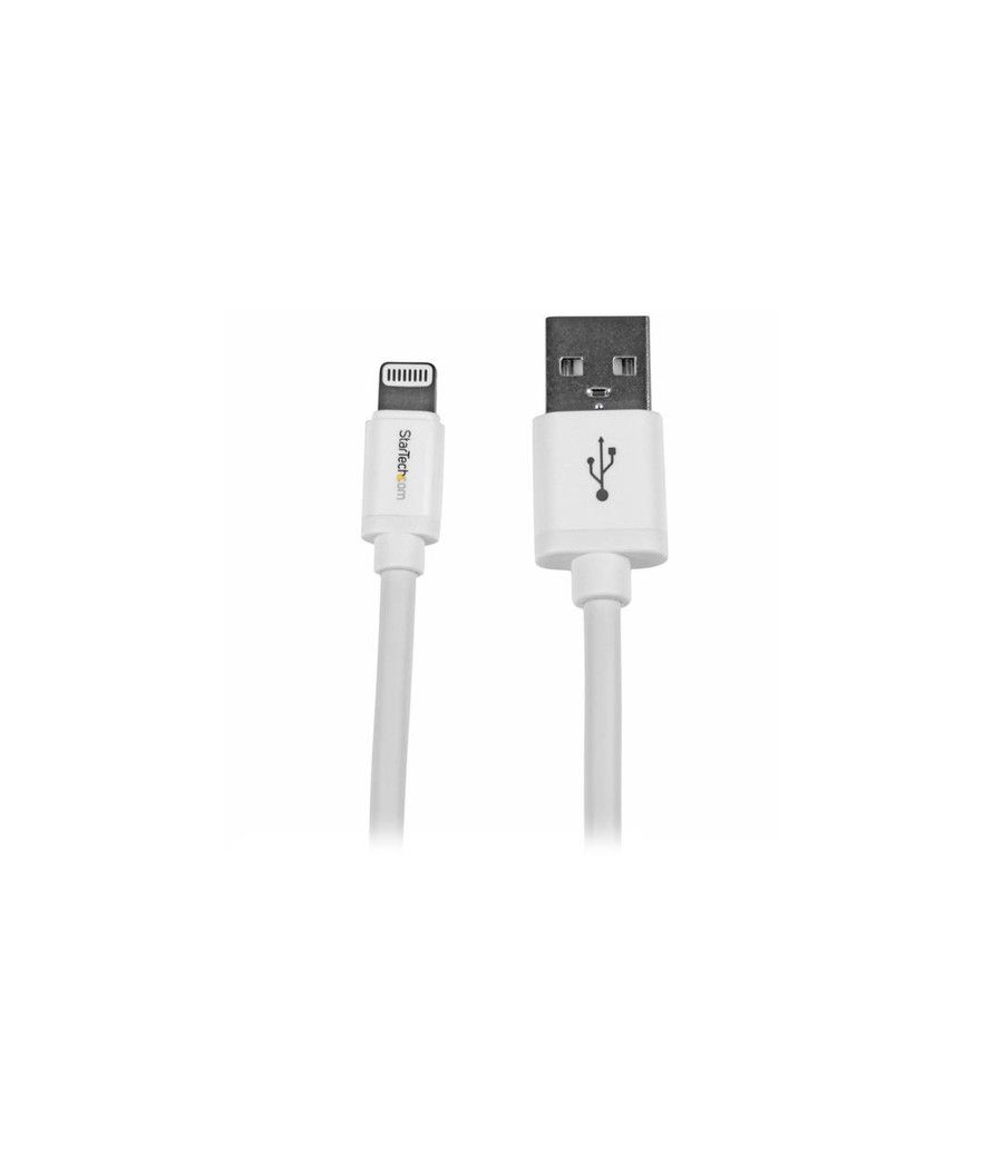 StarTech.com Cable de 2m Lightning de 8 Pin a USB A 2.0 para Apple iPod iPhone 5 iPad - Blanco - Imagen 1