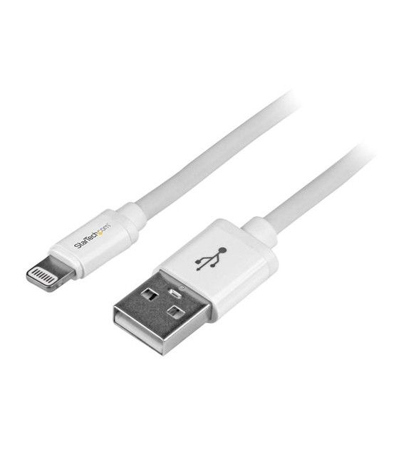 StarTech.com Cable de 2m Lightning de 8 Pin a USB A 2.0 para Apple iPod iPhone 5 iPad - Blanco - Imagen 2