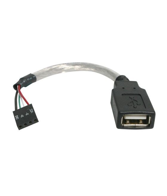 StarTech.com Cable de 15cm Adaptador Extensor USB 2.0 a IDC 4 pines - Conector a Placa Base - Hembra a Hembra - Imagen 1
