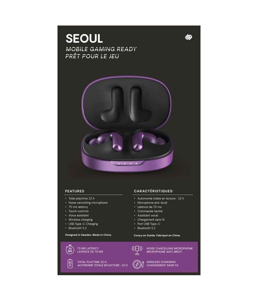 Auriculares urbanista true wireless inalambricos seoul gaming vivid purple - morado