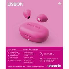 Auriculares urbanista true wireless inalambricos lisbon blush pink - rosa