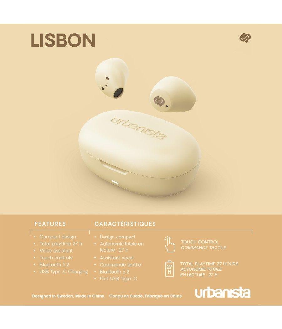 Auriculares urbanista true wireless inalambricos lisbon vanilla cream - amarillo vainilla