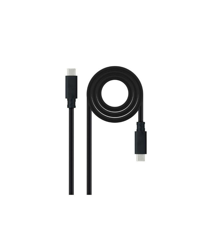 Cable usb 3.1 gen2 10gbps 5a 4k/60hz, usb-c/m usb-c/m 0.5 m negro nanocable