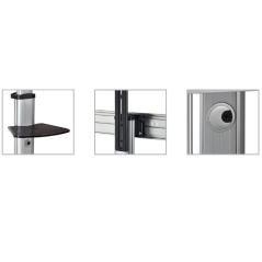 Soporte de pie inclinable con ruedas fonestar sts-4064p para tv de 37-70'/ hasta 50kg