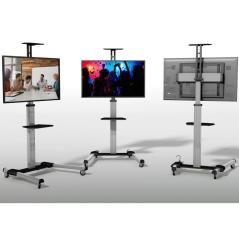 Soporte de pie inclinable con ruedas fonestar sts-4064p para tv de 37-70'/ hasta 50kg