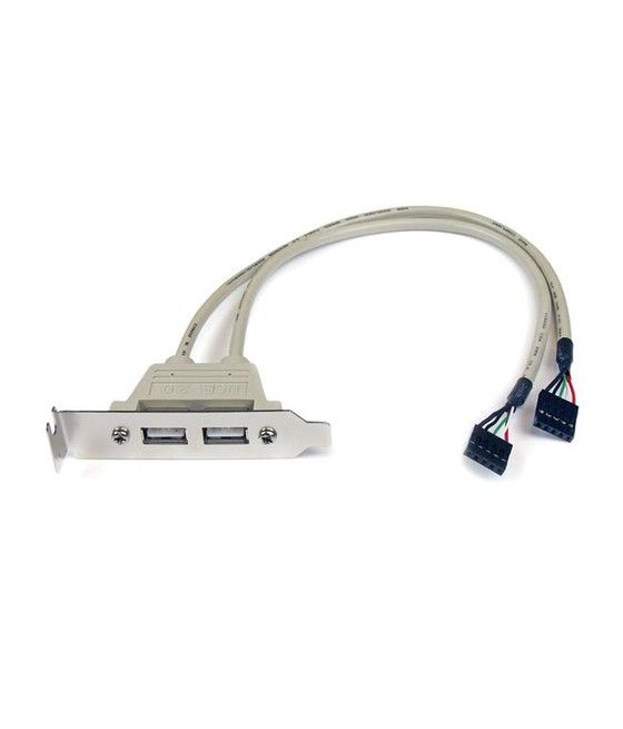 StarTech.com Cabezal Bracket Perfil Bajo de 2 puertos USB 2.0 con conexión a Placa Base 2x IDC5 - Low Profile - Imagen 1