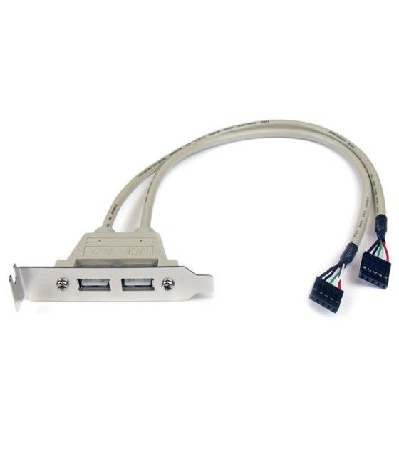 StarTech.com Cabezal Bracket Perfil Bajo de 2 puertos USB 2.0 con conexión a Placa Base 2x IDC5 - Low Profile