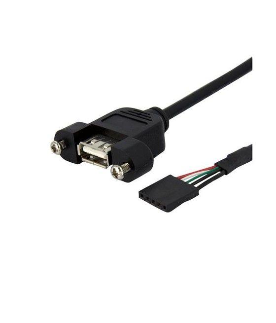 StarTech.com Cable de 91cm USB 2.0 para Montaje en Panel conexión a Placa Base IDC 5 Pines - Hembra USB A - Imagen 1