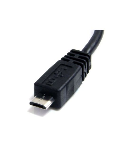 StarTech.com Cable Adaptador de 15cm USB A Macho a Micro USB B Macho para Teléfono Móvil Carga y Datos - Negro - Imagen 3