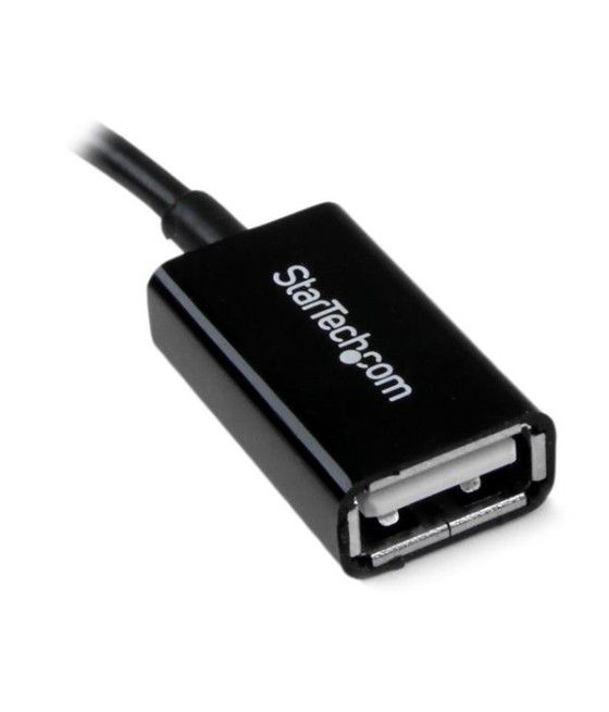 StarTech.com Cable Adaptador de 12cm Micro USB Macho a USB A Hembra OTG para Tablets Smartphones - Negro - Imagen 3