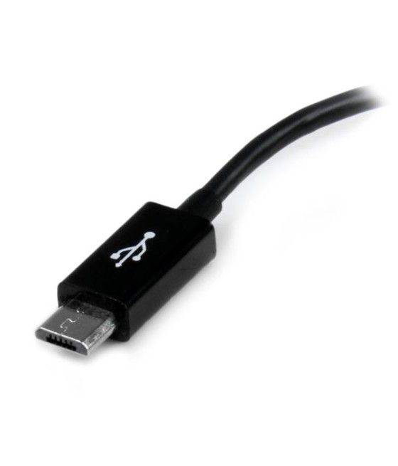 StarTech.com Cable Adaptador de 12cm Micro USB Macho a USB A Hembra OTG para Tablets Smartphones - Negro - Imagen 4