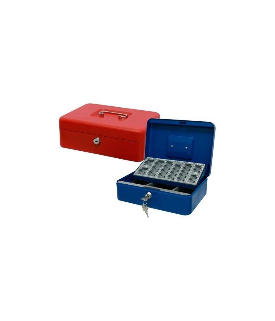 Bismark caja de caudales de metal grande 25x9x17cm con bandeja para monedas colores surtidos