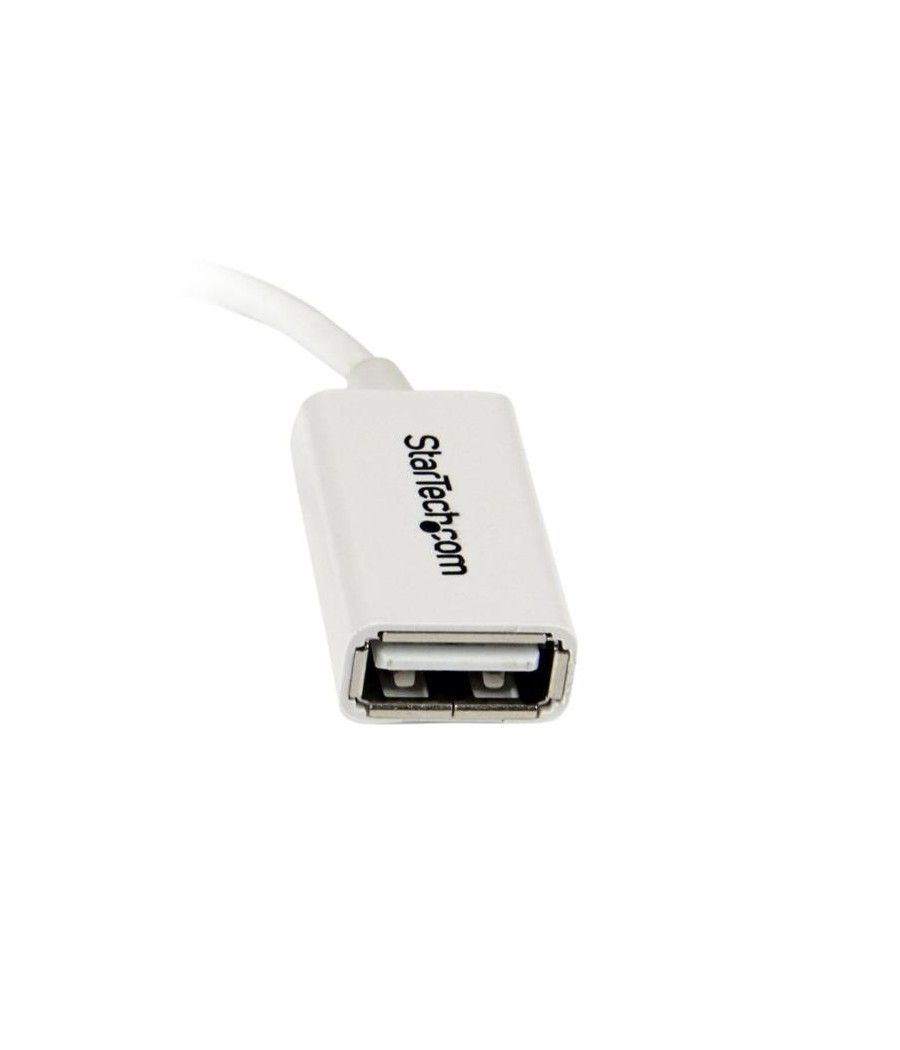 StarTech.com Cable Adaptador Micro USB a USB OTG Blanco de 12cm - Macho a Hembra - Imagen 4