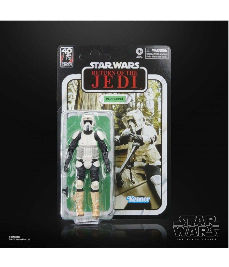 Figura hasbro the black series 40th anniversary of star wars: return of the jedi - biker scout