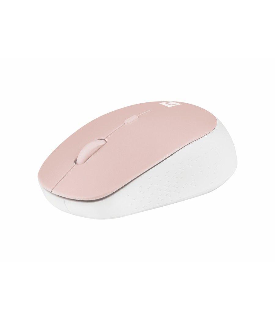 Raton natec harrier 2 optico inalambrico 1600dpi bluetooth 5.1 rosa/blanco