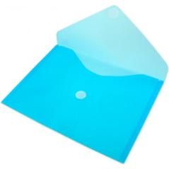 Office box carpeta sobre cierre c/velcro classic a4+ apaisado plástico azul translúcido