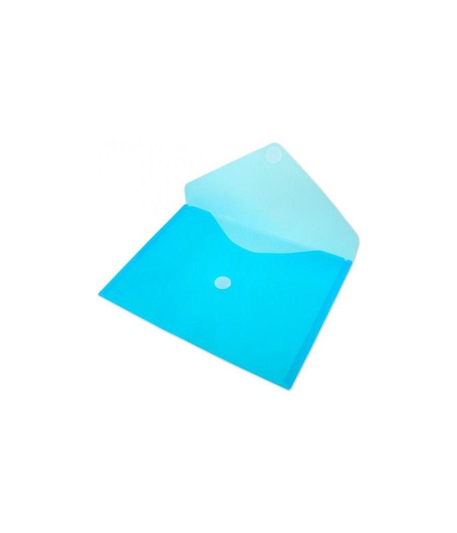 Office box carpeta sobre cierre c/velcro classic a4+ apaisado plástico azul translúcido
