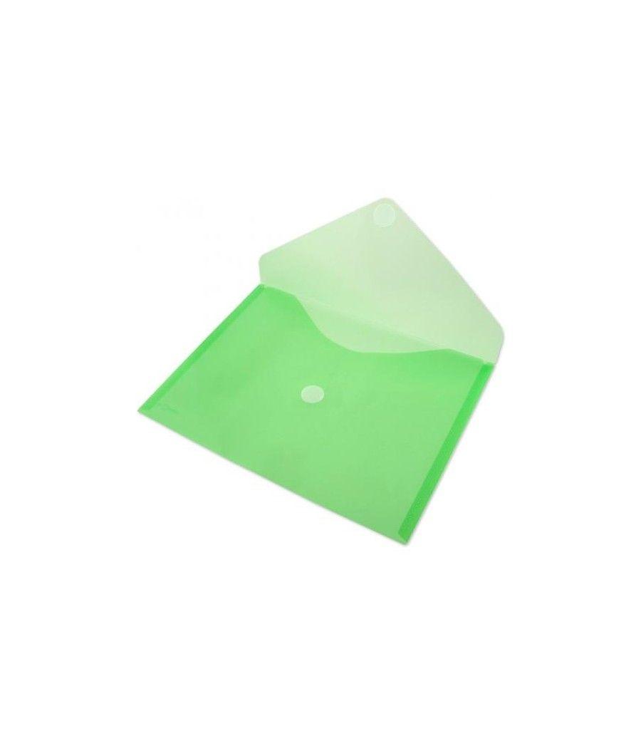 Office box carpeta sobre cierre c/velcro classic a4+ apaisado plástico verde translúcido