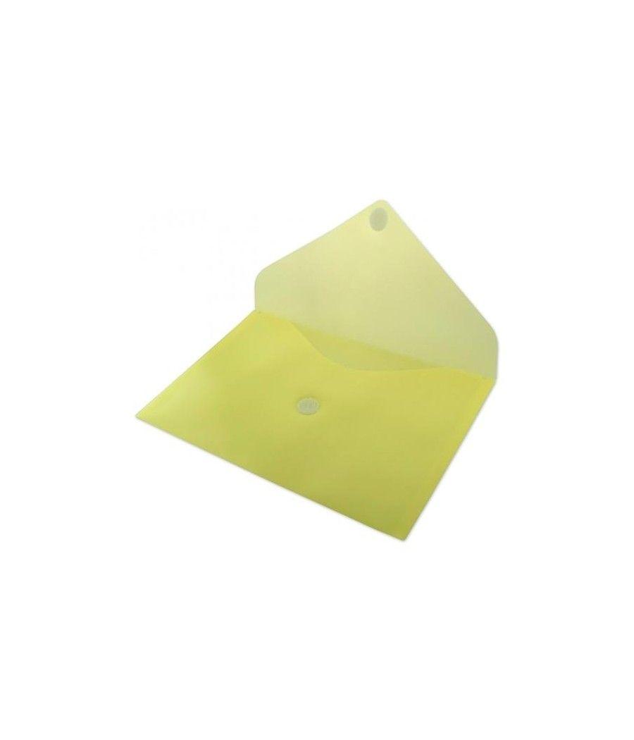Office box carpeta sobre cierre c/velcro classic a5 apaisado plástico amarillo translúcido