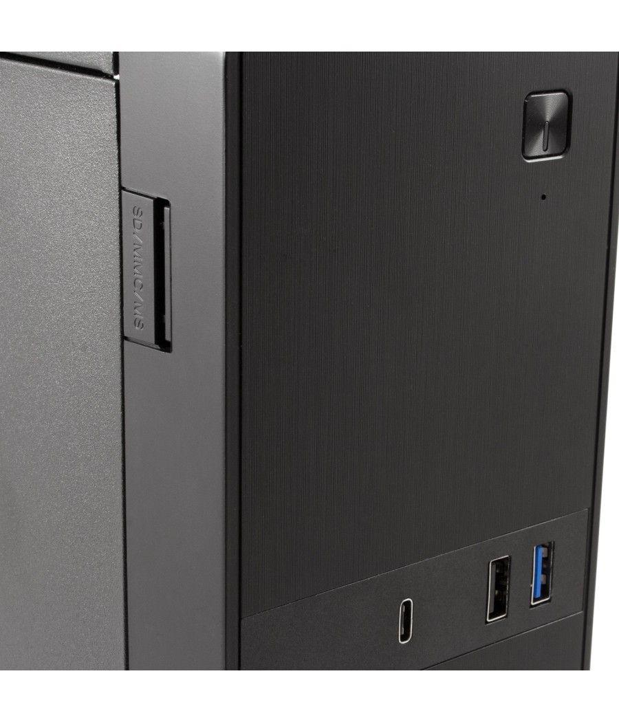 Caja ordenador sobremesa coolbox microatx slim t310 usb - c lector de tarjetas fuente sfx incluida