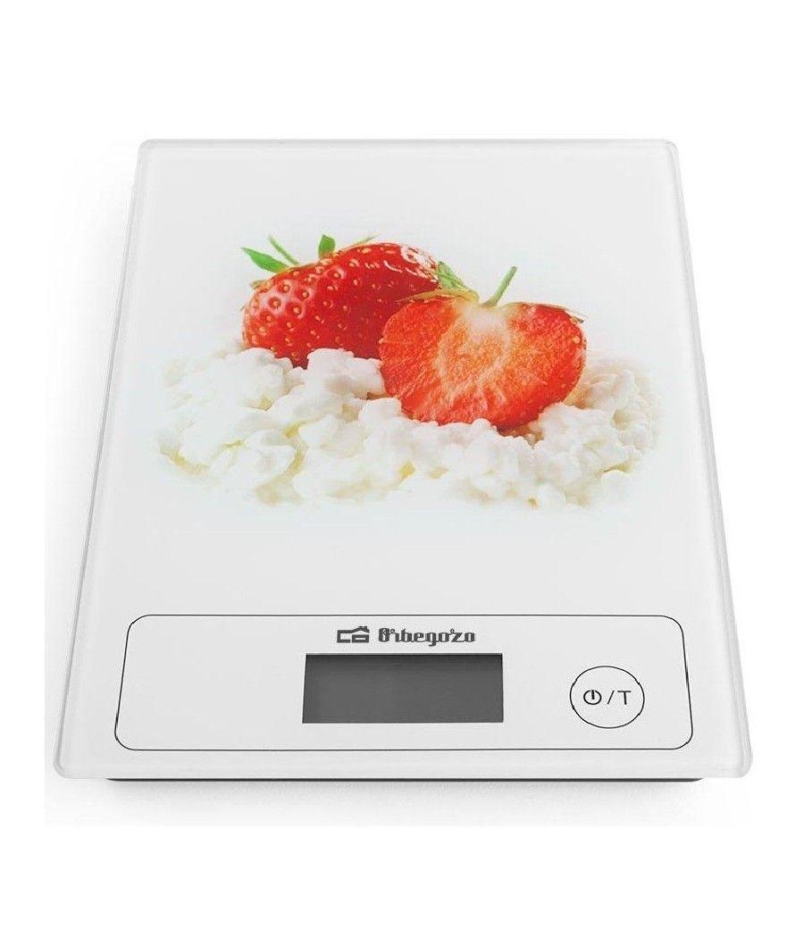 Báscula de cocina electrónica orbegozo pc 1018/ hasta 5kg/ blanca