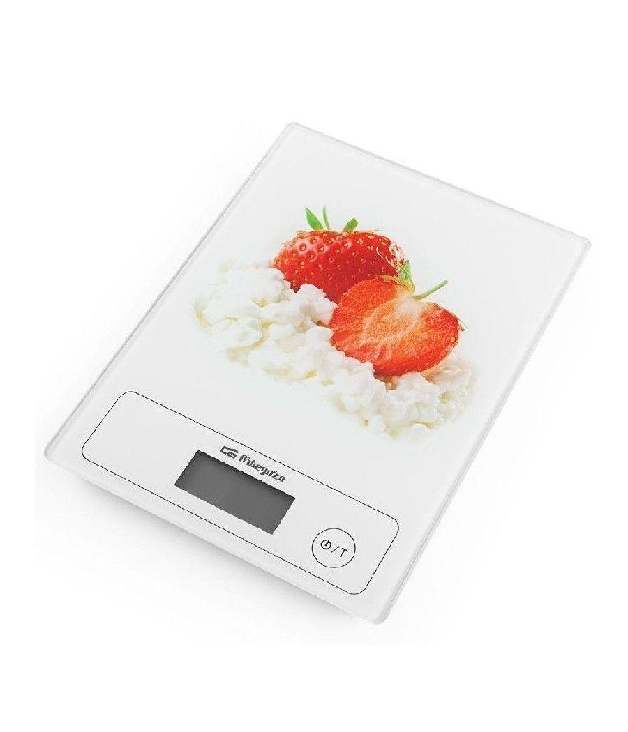 Báscula de cocina electrónica orbegozo pc 1018/ hasta 5kg/ blanca