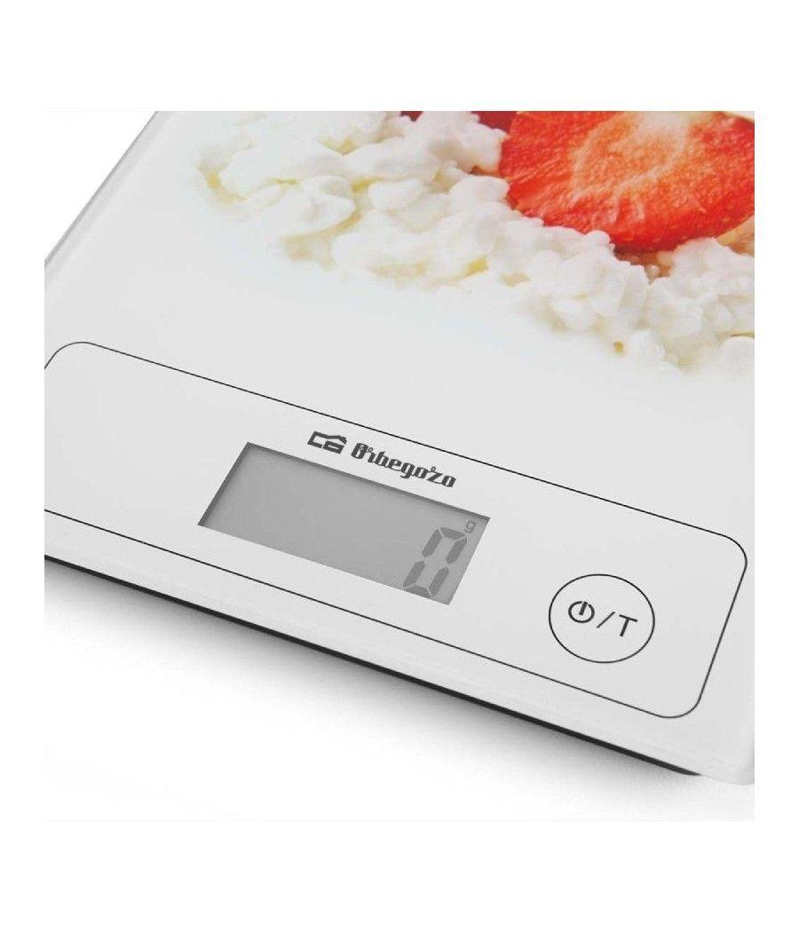 Báscula de cocina electrónica orbegozo pc 1018/ hasta 5kg/ blanca