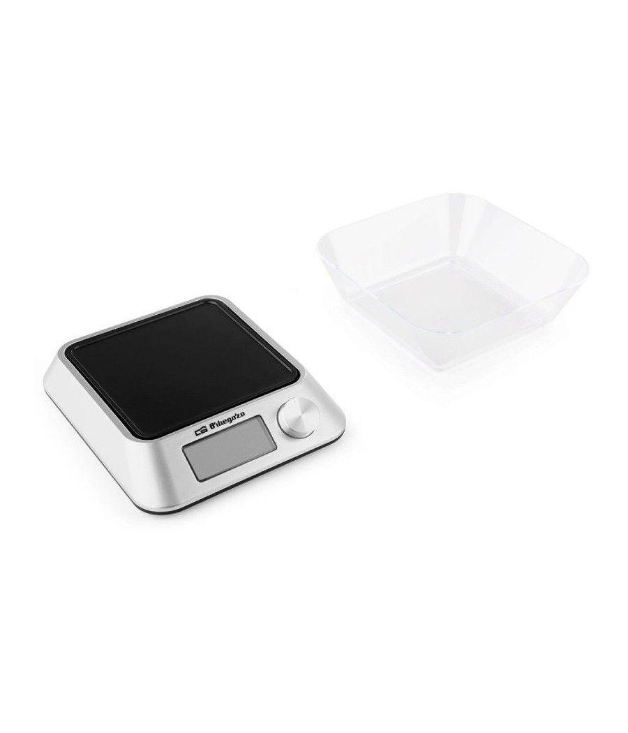 Báscula de cocina electrónica orbegozo pc 1030/ hasta 5kg/ plata