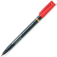 Staedtler rotulador especial permanente lumocolor f rojo pack 10 unidades