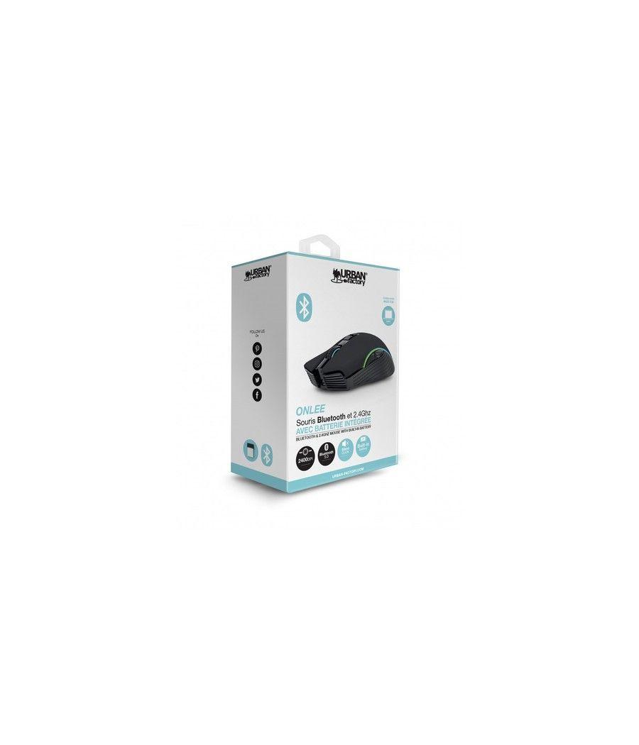 Urban Factory Onlee ratón Ambidextro RF Wireless + Bluetooth Óptico 2400 DPI