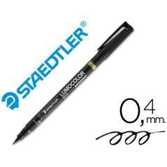 Rotulador staedtler lumocolor retroproyeccion punta de fibrapermanente 313-9 negro punta super fina redonda 0.4 mm pack 10 unida