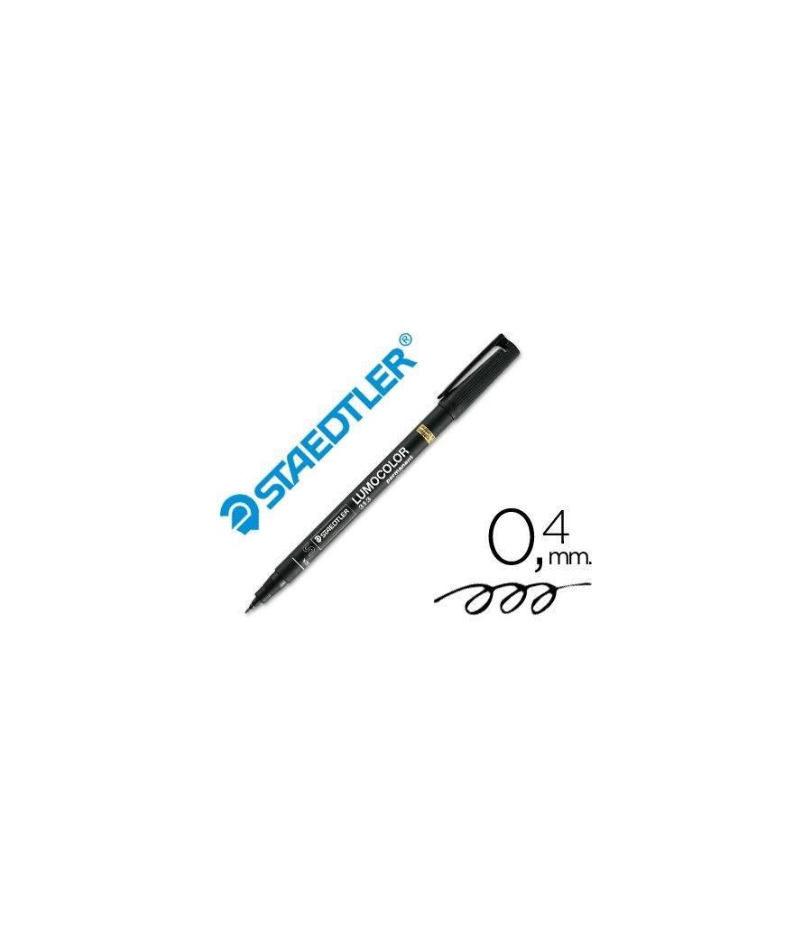 Rotulador staedtler lumocolor retroproyeccion punta de fibrapermanente 313-9 negro punta super fina redonda 0.4 mm pack 10 unida