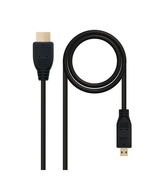 Nanocable HDMI, 0.8m cable HDMI 0,8 m HDMI tipo A (Estándar) HDMI tipo D (Micro) Negro - Imagen 1