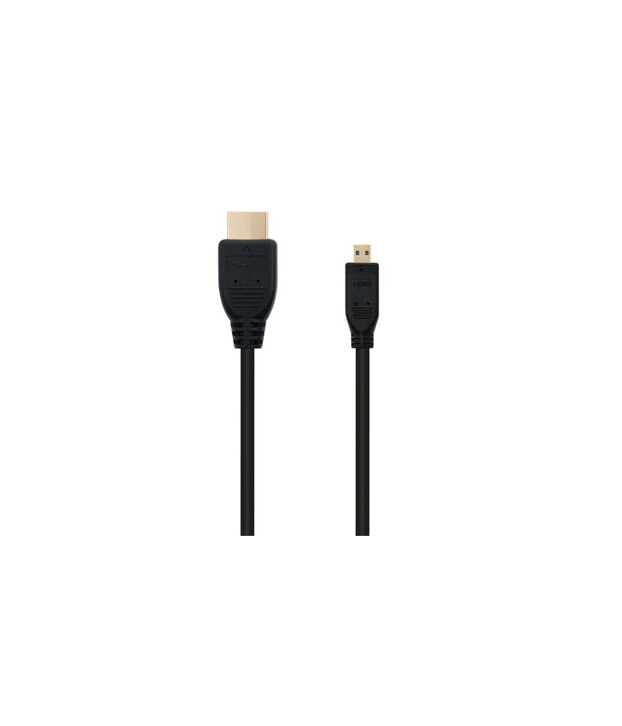 Nanocable HDMI, 0.8m cable HDMI 0,8 m HDMI tipo A (Estándar) HDMI tipo D (Micro) Negro - Imagen 2