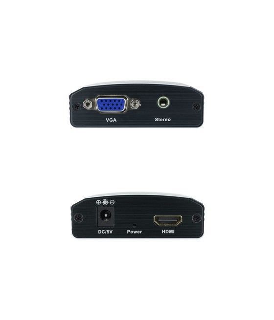 Nanocable Conversor SVGA+Audio a HDMI con Alimentación, SVGA/H+Jack 3.5/H-HDMI A/H, Negro - Imagen 2