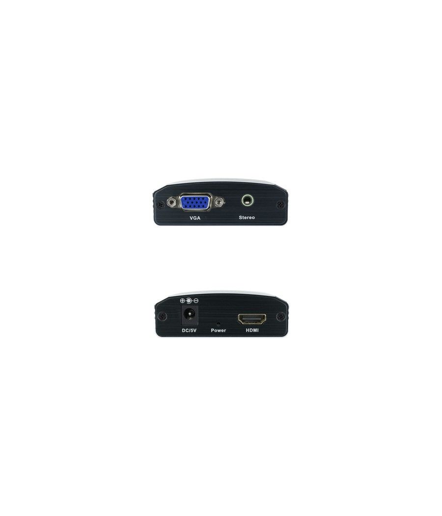 Nanocable Conversor SVGA+Audio a HDMI con Alimentación, SVGA/H+Jack 3.5/H-HDMI A/H, Negro - Imagen 2