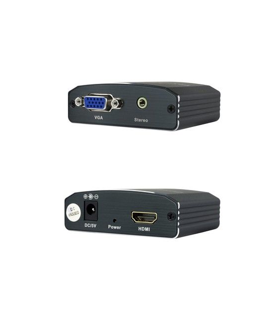 Nanocable Conversor SVGA+Audio a HDMI con Alimentación, SVGA/H+Jack 3.5/H-HDMI A/H, Negro - Imagen 3