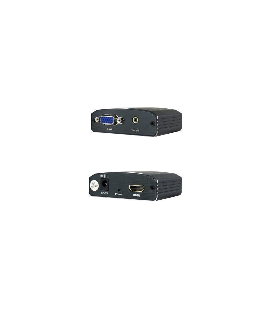 Nanocable Conversor SVGA+Audio a HDMI con Alimentación, SVGA/H+Jack 3.5/H-HDMI A/H, Negro - Imagen 3