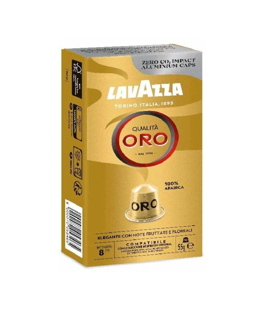 Cápsula lavazza qualitá oro para cafeteras nespresso/ caja de 10